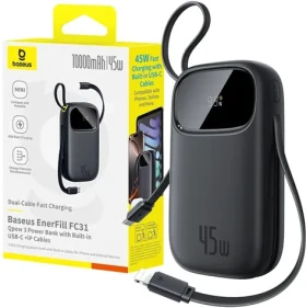 Baseus EnerFill FC31 10000 mAh čierna / Powerbanka / 45W (6932172695828)