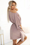 Dámske šaty 287-37 SOFIA - NUMOCO mocca 2XL/3XL