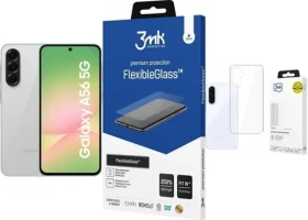 Samsung Galaxy A56 5G svetlo šedá 128GB + FlexibleGlass + Clear Case / Smartphone / 8GB / 128GB