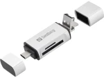 Sandberg čítačka pamäťových kariet / konektory USB-C + USB + MicroUSB / sloty SD a microSD (136-28)