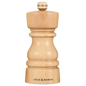 ColeMason London Natural Beech / Mlynček na soľ / výška 13 cm / bukové drevo (H233003)
