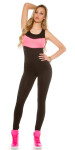 Trendy KouCla Workout jumpsuit with mesh