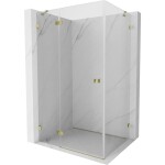 MEXEN/S - Lunar sprchovací kút dvere krídlové ľavá 75 x 90, transparent, zlato 834-075-090-50-00-L