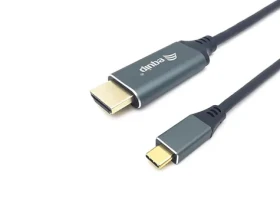 Equip Redukcia USB-C - HDMI sivá / Redukcia / 4K 60Hz / 2 m / pozlátené konektory (133416)