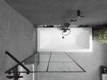 MEXEN/S - Cube obdĺžniková vaňa 180 x 80 cm s panelom + vaňová zástena 90, čierna vzor 550518080X9509007077