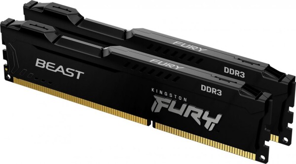 Kingston FURY Beast Black 16GB (2x 8GB) DDR3 1600MHz / CL10 / DIMM / 1.5V / Non-ECC / Un-Registered (KF316C10BBK2/16)