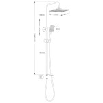 AQUALINE - TALIA sprchový stĺp s termostatickou batériou, chróm SL440