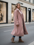 Dámsky zimný kabát Teddy Fur long pink FashionStreet NY0751z XL