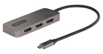 StarTech USB-C MST Hub šedá / 3portový hub / 3× HDMI / 4K 60Hz / iba Windows (MST14CD123HD)