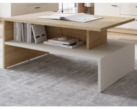 Konferenčný stolík Meolo, dub cremona/béžový kašmír%