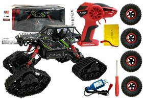 Mamido Auto na diaľkové ovládanie Climber 4x4 R / C čierno-zelené