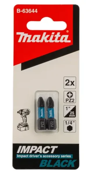 Makita B-63644 Torzný bit 1/4" PZ2 25mm (2ks) (B-63644)