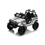 Mamido Mamido Elektrické autíčko OFF ROAD EXTREME 4x4 biele 24V | 200W | 50 kg | EVA | LED | 2,4 Ghz | ECO koža