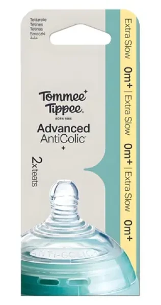 Tommee Tippee Cumlík Advanced Anti-Colic / Extra pomalý prietok / 0m+ / 2 ks