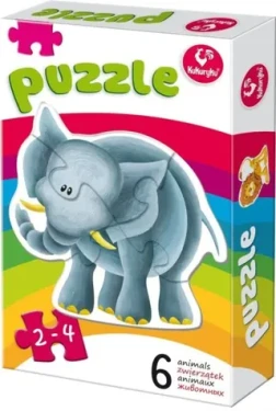KUKURYKU Baby puzzle Zvieratká zo ZOO 6v1