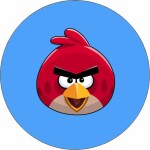 Jedlý papír Angry Birds na modrom pozadí 19,5 cm - Pictu Hap - Pictu Hap