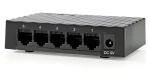 Nedis Sieťový switch 5 portov čierna / Switch / 5x GbE / bez PoE / VLAN / ABS (NSWH5P110BK)
