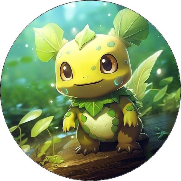 Jedlý papier Pokémoni zelený drak 19,5 cm - Pictu Hap - Pictu Hap
