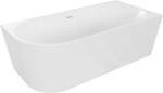 MEXEN/S - Mia voľne stojaca rohová vaňa pravá 180 x 80, biela, sifón a prepad biela 52691808000P-20