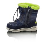 Chlapčenské zimné topánky s kožušinou ICEFOX, sťahovacie, bočný zips, BUGGA, B00170-04, modré - 32