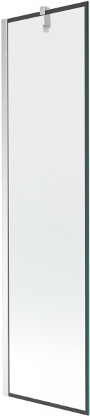 MEXEN/S - Next vaňová zástena FIX 50 x 150, čierna dekor, chróm 895-050-000-00-70-01