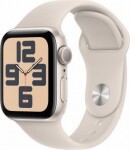 Apple Watch SE (2023) GPS 40mm Hviezdne biele hliníkové telo - Hviezdne biely športový remienok M/L / 150-200 mm (MR9V3)