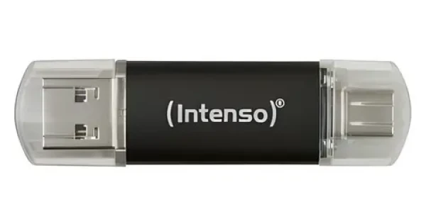 INTENSO Twist Line 64GB antracitová / USB flash disk / USB-A + USB-C / USB 3.2 Gen 1 / čítanie 70 MB/s (3539490)