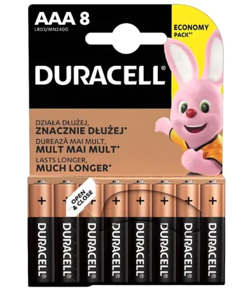 Duracell Basic MN2400 AAA / Alkalická batéria / 1,5 V / 8 ks (3758)