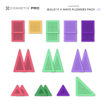 Connetix Connetix PRO Build It 4 Ways - Magnetická Stavebnica kvety 21 ks