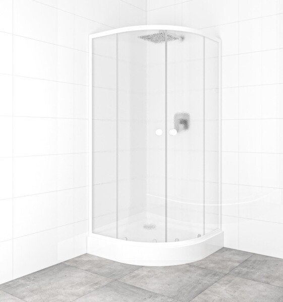 SAT - Set sprchovacieho kúta a vaničky, štvrťkruh 90x90 cm Multi Basic SIKOBKMUS90CH0 SIKOBKMUS90CH0