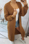 Svetr dlouhý cardigan camel UNI