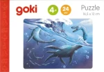GOKI Drevené puzzle Dinosaury: Elamosaurus
