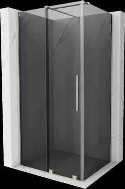 MEXEN/S - Velár sprchovací kút, posuvné dvere 110 x 100, grafit, nikel kartáčovaný 871-110-100-41-97