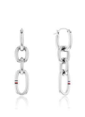 Tommy Hilfiger Moderné oceľové náušnice Contrast Link Chain 2780787