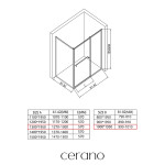 CERANO - Sprchovací kút Versaro L/P - 6 mm - čierna matná, transparentné sklo - 130x100 - zasúvacia CER-8050BD80299