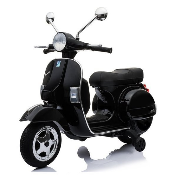 Mamido Detský elektrický skúter Vespa čierna