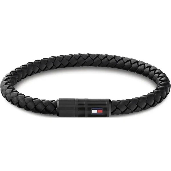 Tommy Hilfiger Štýlový čierny kožený náramok 2790641S