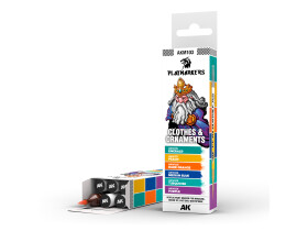 AK interactive AK PLAYMARKERS SET AKM103 CLOTHES & ORNAMENTS 6 ks akrylových markerov