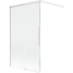 MEXEN/S - Rox vaňová zástena 2-krídlová posuvná 100 x 150, transparent, biela 8C9-100-003-20-00