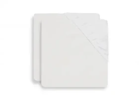 Jollein Prestieradlo napínacie 140x70 cm 2 ks White (2510-565-00001)