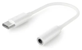Cablexpert audio adaptér USB-C na 3,5 mm jack biela / Audio adaptér / USB-C / 3,5 mm jack (A-CM-3.5F-01)