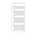 AQUALINE - DIRECT-E elektrické vykurovacie teleso, rovné, 450x1320 400 W, čierna ILE34TB