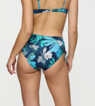 Dámske letné plavky Fleur Midi X - UNKNOWN - modré s kvetmi M025 - TRIUMPH UNKNOWN 38