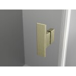 MEXEN/S - Mist sprchové dvere krídlové 140, transparent, zlatá kartáčovaná 8A4-140-001-55-00