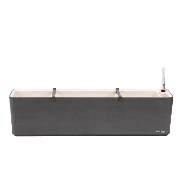 Plastia Samozavlažovací truhlík Berberis antracit/slonová kosť 80 cm