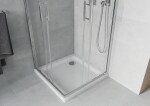 MEXEN/S - Rio Sprchovací kút štvorcový 90x90, transparent, chrom + vanička so sifónom 860-090-090-01-00-4010