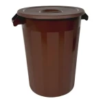 Denox Industrial hnedá / Odpadkový kôš / 100 l / s vekom / PP plast