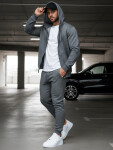 Pánske antracitové tepláky FashionStreet UX2396 XXL