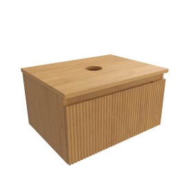 Kúpeľňová skrinka s krycou doskou SAT Evolution 58x30x44, 5 cm dub medový mat SATEVO60DMD SATEVO60DMD
