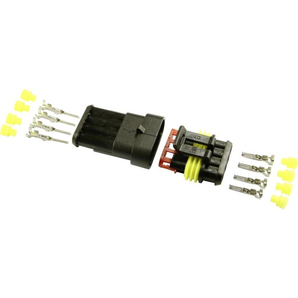 BAAS sada konektorov Superseal AMP-Superseal 1.5mm Series Počet pólov 4 Raster (rozteč): 6 mm ES14 1 ks; ES14